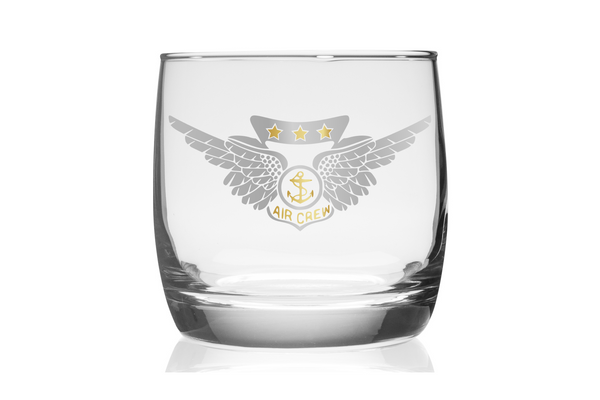 Air Force Wings Set of Two 12oz Wine Glasses with Stem